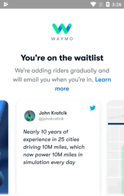 Waymo android App screenshot 3